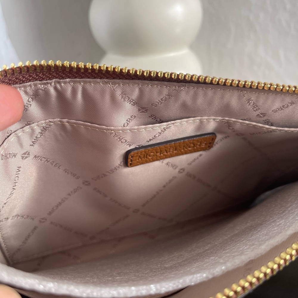 Michael Kors Brown and Gold Zip Pouch - Picture 2 of 2